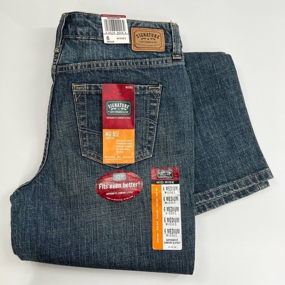 Levis Strauss & Company Signature VINTAGE/RARE Jeans Misses 6medium NEW - Picture 2 of 6